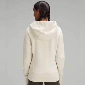 Lululemon Scuba Full-Zip Hoodie is cream and comfortable, with little wear.